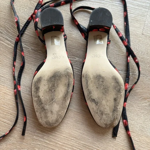 J. Crew Cherry Ankle Wrap Sandals🍒 - Picture 4 of 4